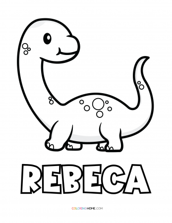 Rebeca dinosaur coloring page