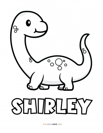 Shirley dinosaur coloring page