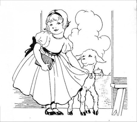 mary had a little lamb | From a Coloring Book | 'Playingwithbrushes' |  Flickr