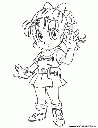 Print dragon ball z kid bulma coloring page Coloring pages