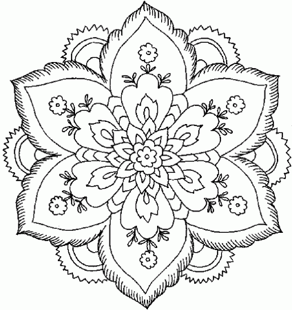 Printable Coloring Pages for Adults 367 - Printable Flower ...
