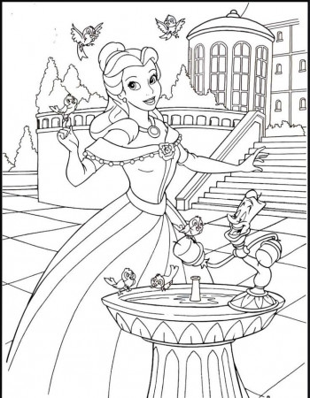 Belle At The Palace Coloring Pages-lots of printable coloring ...
