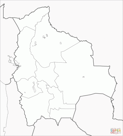 Bolivia Map coloring page | Free Printable Coloring Pages