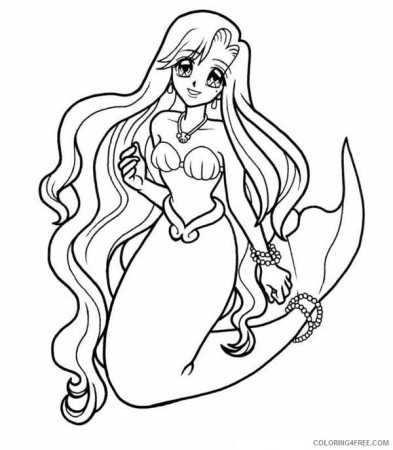 cute mermaid coloring pages Coloring4free - Coloring4Free.com