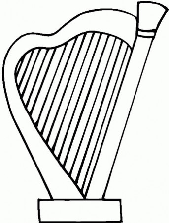 HARP COLORING PAGES
