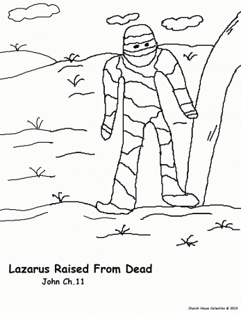 Lazarus Coloring Page Printable - Aiwosen.com