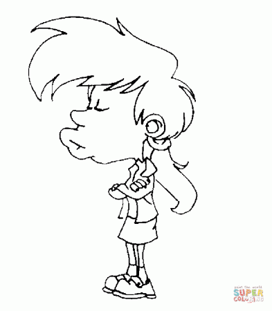 Julie, the Friend of Titeuf coloring page | Free Printable ...