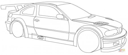 BMW Racing Car coloring page | Free Printable Coloring Pages