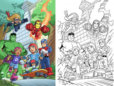 SUPER HERO COLORING BOOK PAGES « ONLINE COLORING
