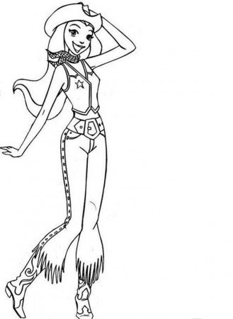 Cowgirl Doing Two Step Dance Coloring Page: Cowgirl Doing Two Step ...