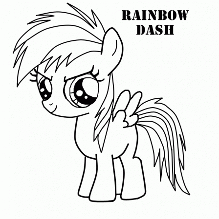 My Little Pony Rainbow Dash Coloring - Coloring Pages for Kids and ...