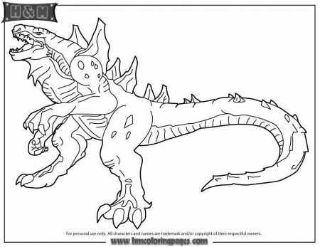 Cartoon Animated Godzilla Coloring Page | Godzilla Birthday Party ...