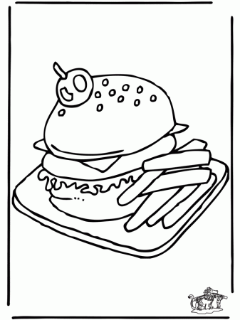 A HAMBURGER COLORING PAGE « Free Coloring Pages