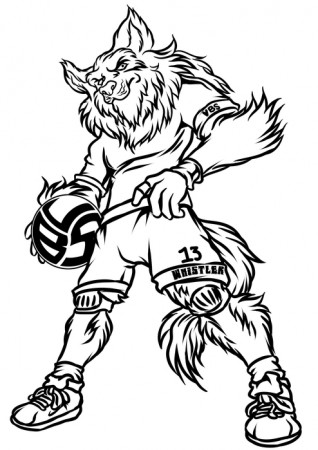 Wolf Coloring Pages Feature the Volleybragswag Star Whistler the Wolf