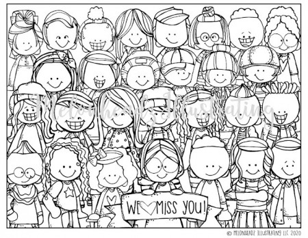 MelonHeadz: FREE We Miss You coloring page - Printable