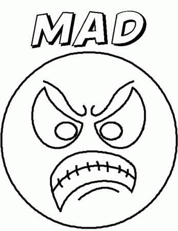 Mad - Feelings Coloring Pages
