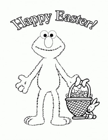 Happy Easter Coloring Pages - Best Coloring Pages For Kids | Elmo coloring  pages, Easter coloring pages printable, Easter coloring pages