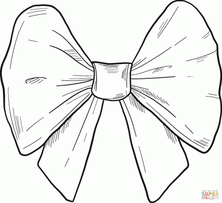 Bow coloring page | Free Printable Coloring Pages