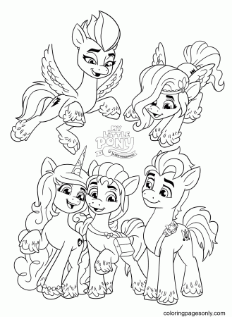 My Little Pony A New Generation Coloring Pages - Coloring Pages For Kids  And Adults