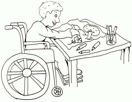 Free Children In Wheelchair In The Park Coloring Pages, Download Free  Children In Wheelchair In The Park Coloring Pages png images, Free ClipArts  on Clipart Library