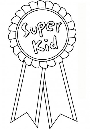 Award Ribbon Coloring Page - Free Printable Coloring Pages for Kids