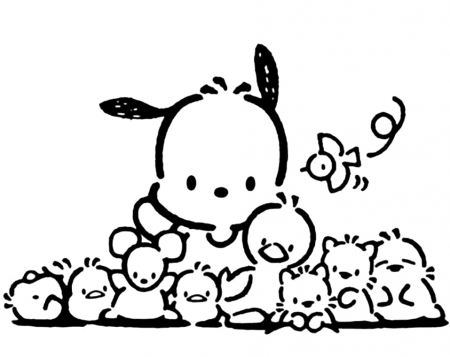 Friendly Pochacco coloring page in 2022 | Coloring pages, Cute coloring  pages, Cute drawings
