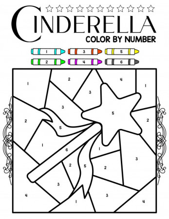 Disney Princess Color by Number Printables - 24hourfamily.com