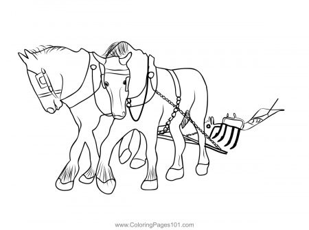 Belgian Draft Horse Pulling A Cart Coloring Page for Kids - Free Belgium  Printable Coloring Pages Online for Kids - ColoringPages101.com | Coloring  Pages for Kids