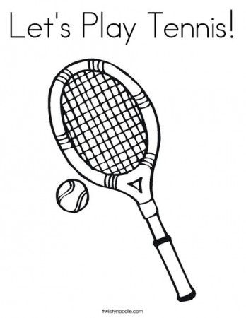 Let's Play Tennis Coloring Page - Twisty Noodle