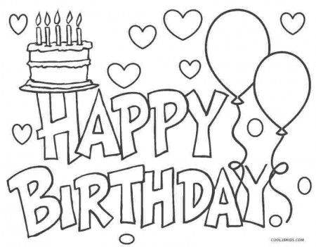 Birthday Coloring Pages Picture - Whitesbelfast