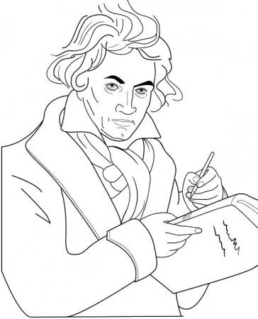 Beethoven Writing A Symphony Coloring Pages : Best Place to Color | Coloring  pages, Beethoven, Coloring pictures