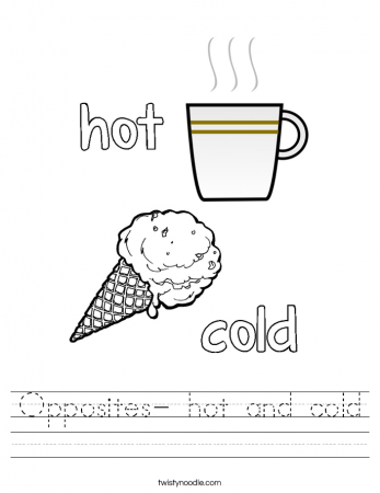 Hot And Cold Coloring Pages english teaching worksheets hot and ...