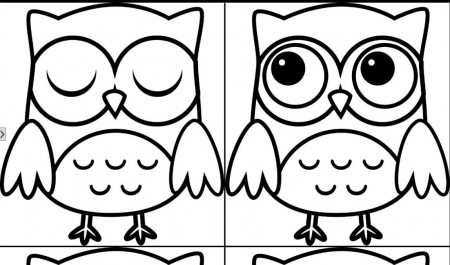 Cute Owl Coloring Pages For Kids