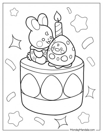 30 Cake Coloring Pages (Free PDF ...