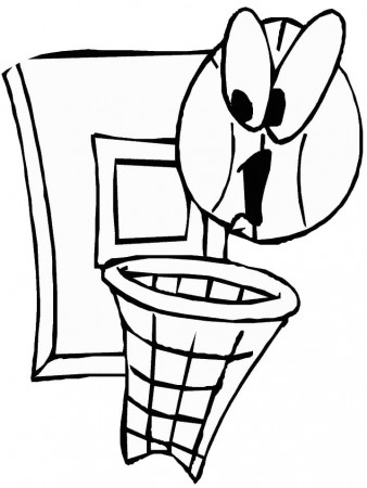 Funny Basketball Ball coloring page ...