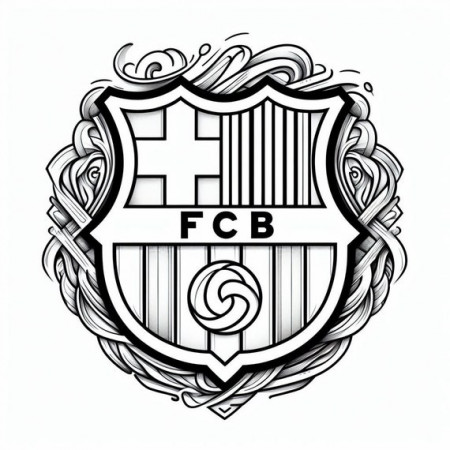 FC Barcelona Coloring Pages - Etsy