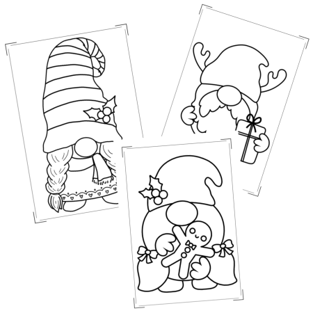 Free Christmas Gnome Coloring Book - So Stinking Cute!