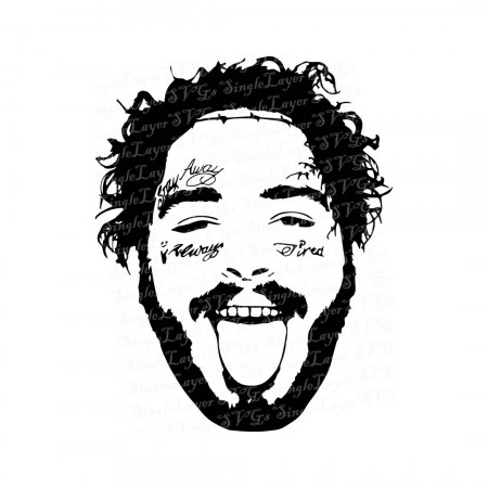 Post Malone SVG DXF Png Pdf Jpg Eps Vector Files Post Malone - Etsy