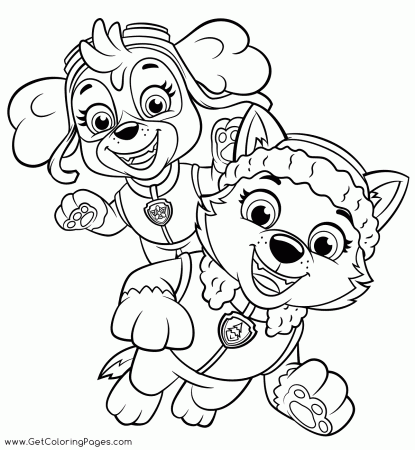 Skye and Everest Coloring Pages - Get Coloring Pages