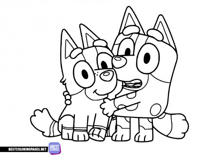Bluey coloring pages - Bestcoloringpages.net