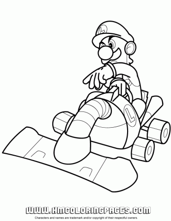 Free Printable Mario Kart Coloring Pages | HM Coloring Pages