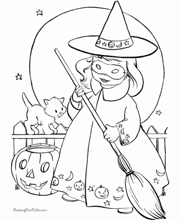 Free Halloween Coloring Page : Printable Coloring Book Sheet 