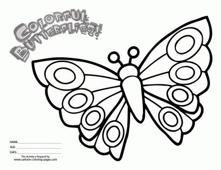 cartoon butterfly coloring page : Printable Coloring Sheet ~ Anbu 