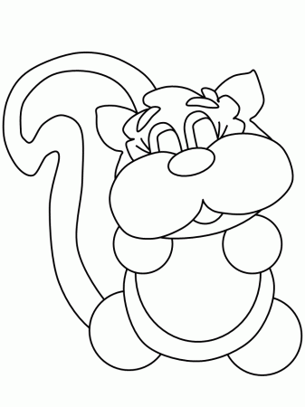 Skunks 5 Animals Coloring Pages & Coloring Book