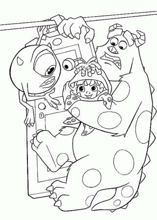 Kids Under 7: Monsters, Inc. Coloring pages