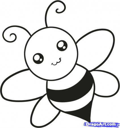How to Draw a Bee for Kids, Step by Step, Animals For Kids, For 