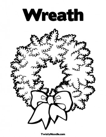 Wreath Outline Coloring
