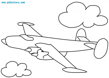 Airplane Jet Army Coloring Pages