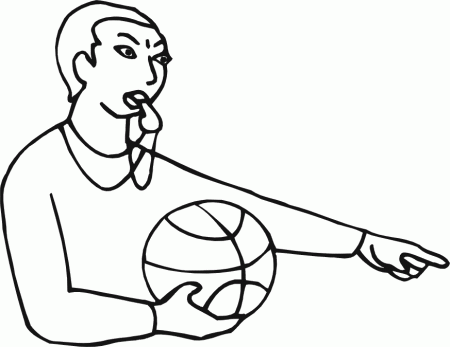 Basketball Coloring Picture | Referee 3