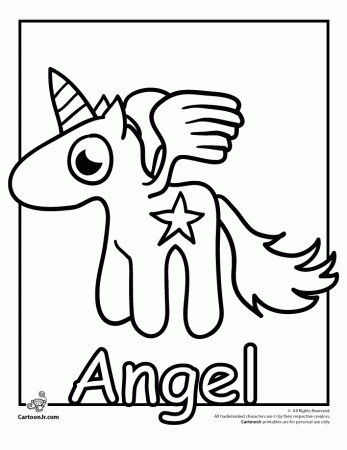 Angel Coloring Pages To Print 572 | Free Printable Coloring Pages